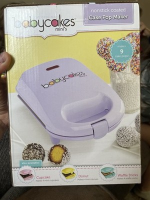 Babycakes mini's Nonstick Coated Cake Pop Maker Purple Makes 9 Cake Pops