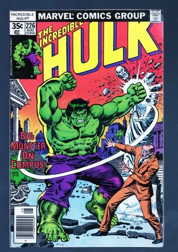 THE INCREDIBLE HULK-LOT OF 4 COMICS-MARVEL-226,227,228 AND 229-VINTAGE-VERY GOOD