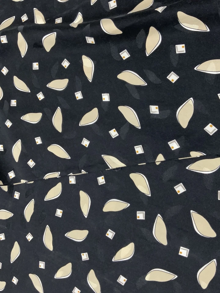 Edition S all Black Silk W / Logo Print Vintage Men’s Ascot Scarf PEC - Image 2 of 4