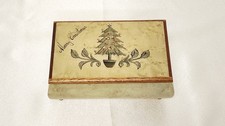 Vintage Reuge Swiss Movement Merry Christmas Music Box - Plays Silent Night on The Hot Collector