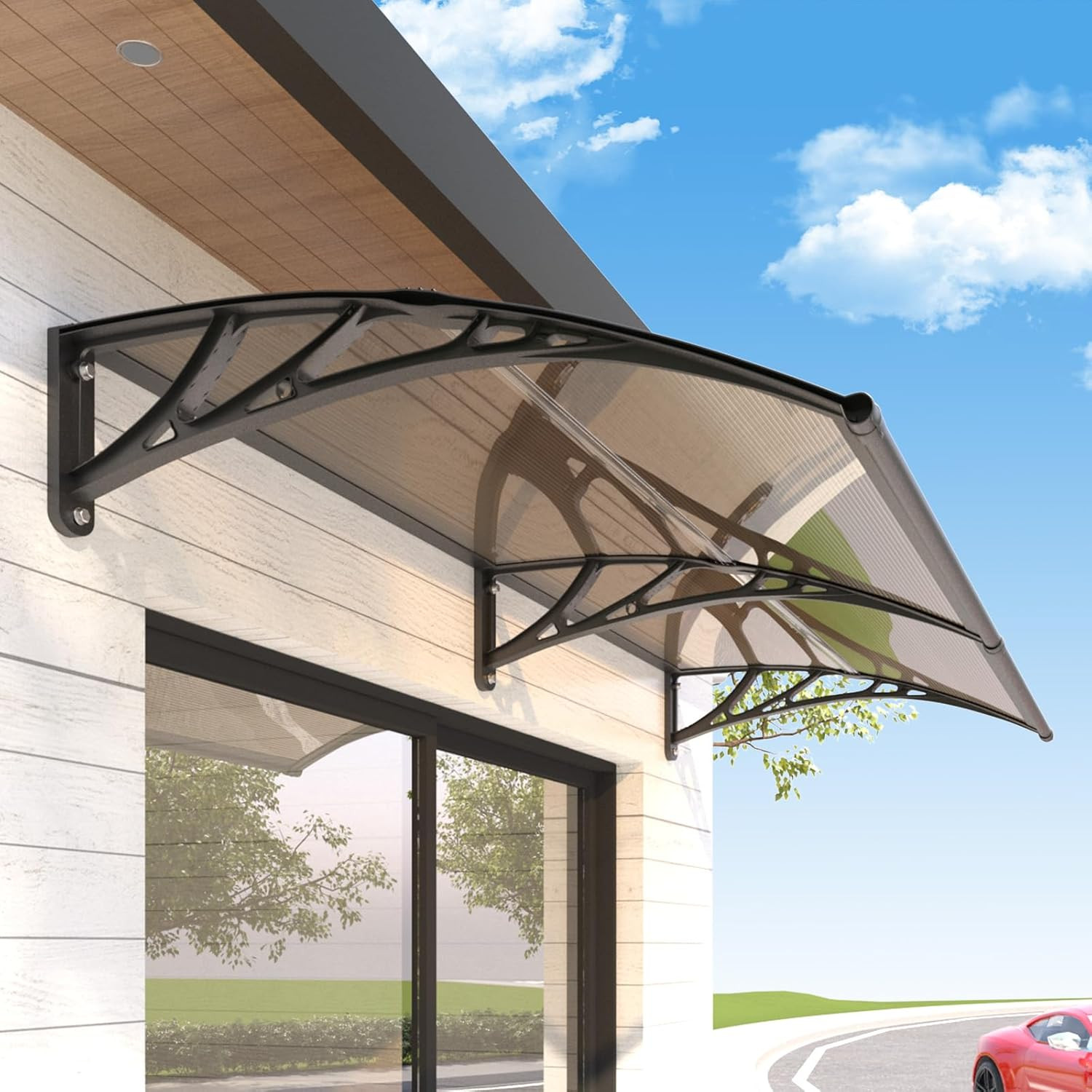 Awning for Outside, 32X60 Uv-Resistant Rain and Snow-Proof House Overhang Canopy