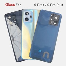 For Realme 9 Pro Battery Back Cover Glass Rear Shell Cover with Frame and Lens