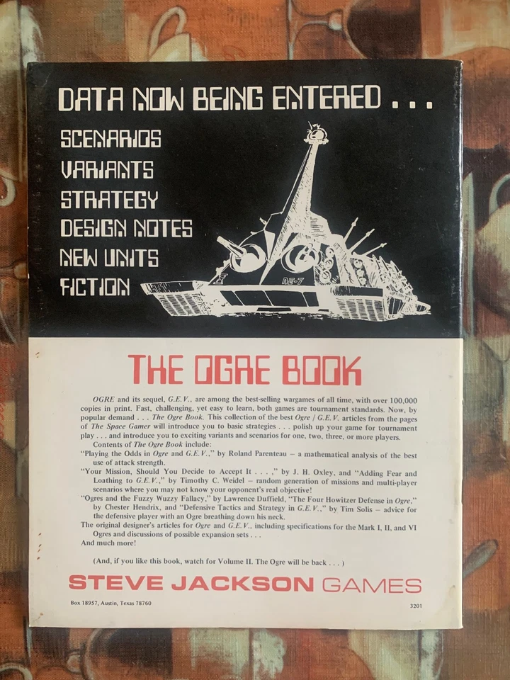 Steve Jackson Games The Ogre Book 1982 primera edición Foto 2 de 2