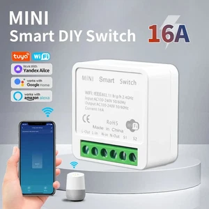 MANHOT 1Pc WiFi 16A Module de commutation de lumière intelligente DIY Relais 2-Way Contrôler le travail intelligent