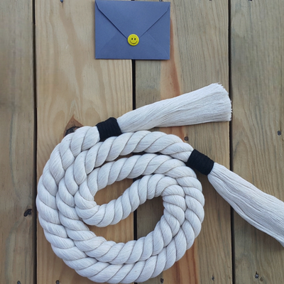 Vintage 90’s Wide Woven Rope Belt, Cream Macrame Adjustable Belt with Long Ties Accessories | Vintage 9s Wide Woven Rope Belt Cream Macrame  main image 2