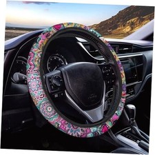 Steering Wheel Cover 15 Inch Universal Steering Wheel Car Mandala Floral