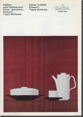Rosenthal Style 22500 Tableware Glassware & Sterling folder Wirkkala & Riedel