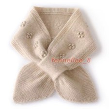 Winter Lady 100 Knit Pure Cashmere Kerchief Short Scarf Decoration Neckerchief