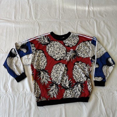 Adidas x Farm Rio Women's Large Pineapple Monstera W/ Pockets Sweatshirt AB01