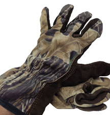 Genuine Deer Skin Soft Durable Leather Gloves Size LARGE L Vantage Camo Hunting