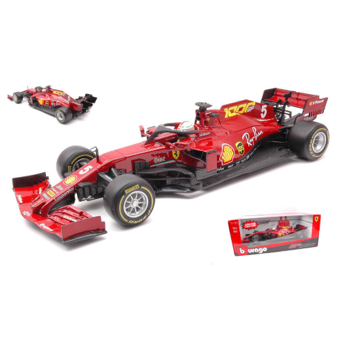 Ferrari F1 SF1000 N.5 1000Th Tuscany Gp 2020 Sebastian Vettel 1:18 Burago Formul-image