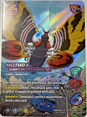 Mothra Giant Moth Monster CHA03-GMM 3/22 UniVersus CCG Godzilla FOIL Challenger