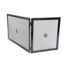 Parascintille camino caminetto in ferro battuto ad ANGOLO MISURE 60 x 40 cm alte