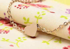 18KGP Rose Gold Stainless Steel 316L Heart Pendant Necklaces