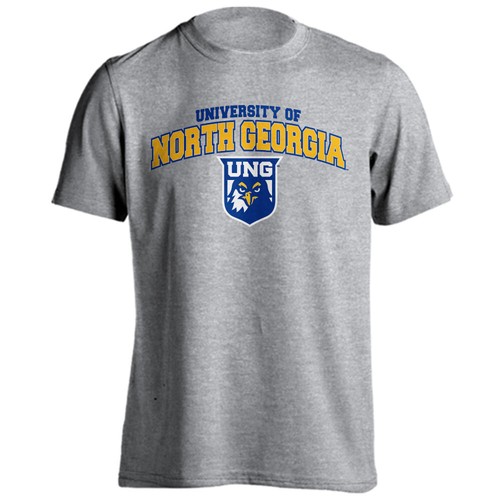 North Georgia Nighthawks UNG Arched Text with Mascot Logo Short Sleeve T-Shirt - Picture 3 of 9