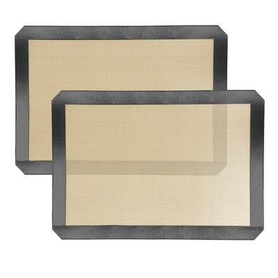2 Pcs Silicone Baking Mat Non Stick Oven Baking Sheet Cooking Pad, 0.7mm Thick