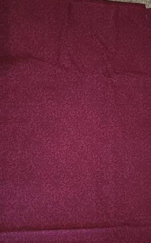 Cotton Fabric 2 Yards X 44" Maroon With Black Accents 2 Yards X 44" Sewing...