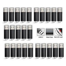 USB 2.0 32GB Metal Rectangle USB 2.0 Flash Drive Memory Stick Pen Drives LOT