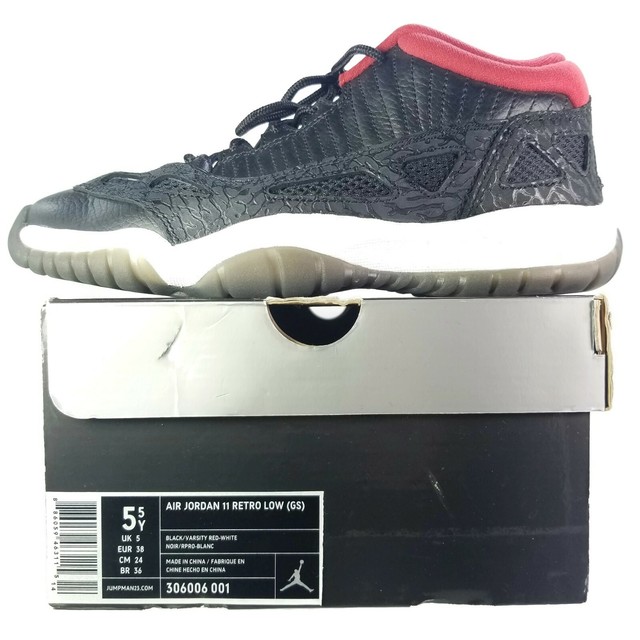 air jordan 11 retro black varsity red white