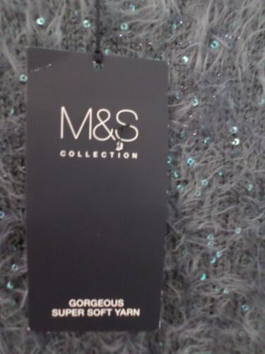 Superweicher Garnpullover Damen M & S (Größe 8) Nachtschatten, neu - Bild 2 von 3
