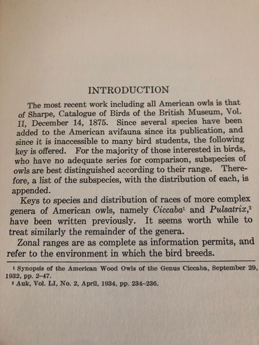 A Key to Species of American Owls (1934) Leon Kelso Strigiformes U S Biological - Picture 7 of 11
