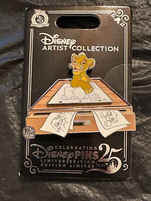 2025 DISNEY ARTIST COLLECTION PIN  SIMBA LION KING JASON PELTZ SKETCH LE5000