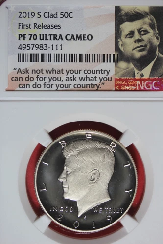 2019 S CLAD NGC 50C PF70 ULTRA CAMEO FIRST RELEASES KENNEDY HALF DOLLAR #B49206