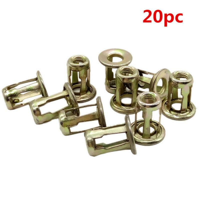 Car Metal Screw Auto Truck Nut Front &Back License Plate Install Fastener Clips