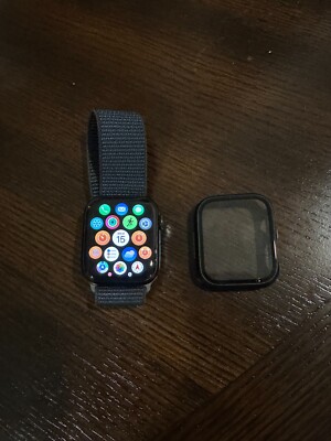 Apple Watch Series 9 45mm Aluminum Case with Sport Band - Midnight, M/L (GPS...