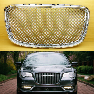 Bentley Type ABS Front Grille 2015-2019 Fit Chrysler 300 300C Sedan 4D Chrome