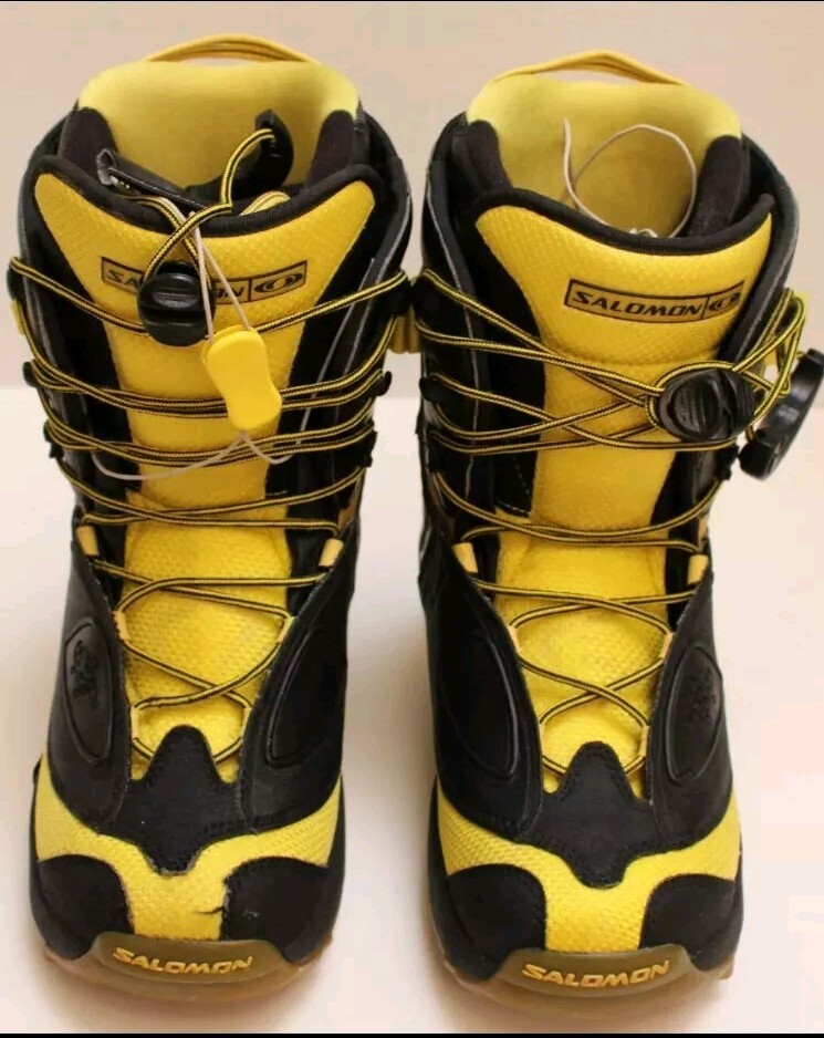 Stivali da snowboard uomo 10 5 SALOMON SYNAPSE Customfit 3D nero e giallo