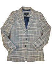 J Crew Sommerset Blazer Size 0 Boyfriend 100 English Wool Glen Plaid Sold Out