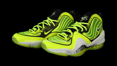 Nike Air Penny V 5 HL Volt Black White Tennis Ball Highlighter Cement Men 8 Shoe