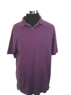 IZOD  Shirt Mens Size Large Purple Knit Polo Casual Activewear Short Sleeves