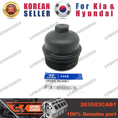 Genuine/OEM 263503CAB1 CAP-OIL FILTER for Hyundai Grandeur TG New