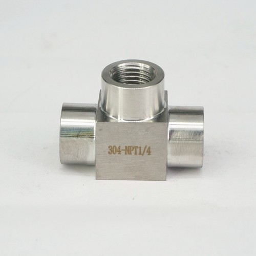 4000 PSI 1/8"" 1/4"" 1/2"" 3/4"" 1"" NPT BSP Buchse T-Shirt 304 Edelstahl Rohr Fitting - Bild 7 von 11