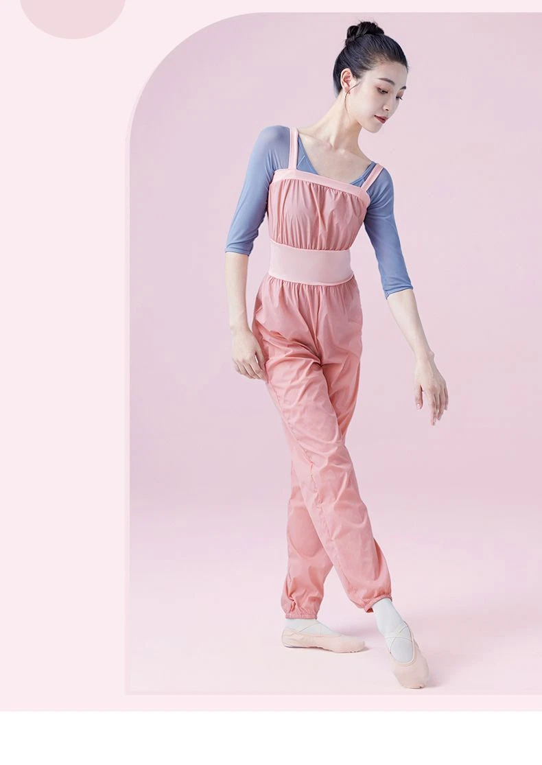 Women Ballet Dance Trousers Elastic Loose Pants Colorful Nylon Tracksuit Yoga