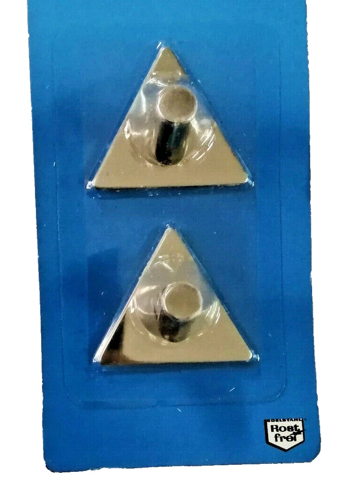 Wenko 2 Gancio  Adesivo bagno Ganci Triangoli in acciaio Inox cromato Lucido - Immagine 2 di 4