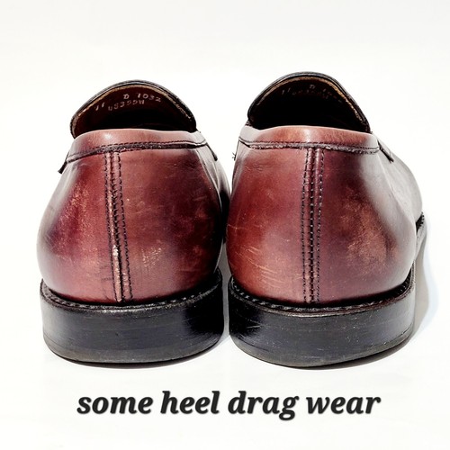 Allen Edmonds 1032 Lake Forest Oxblood Leather Slip On Penny Loafer Men's 11D US - Picture 11 of 24