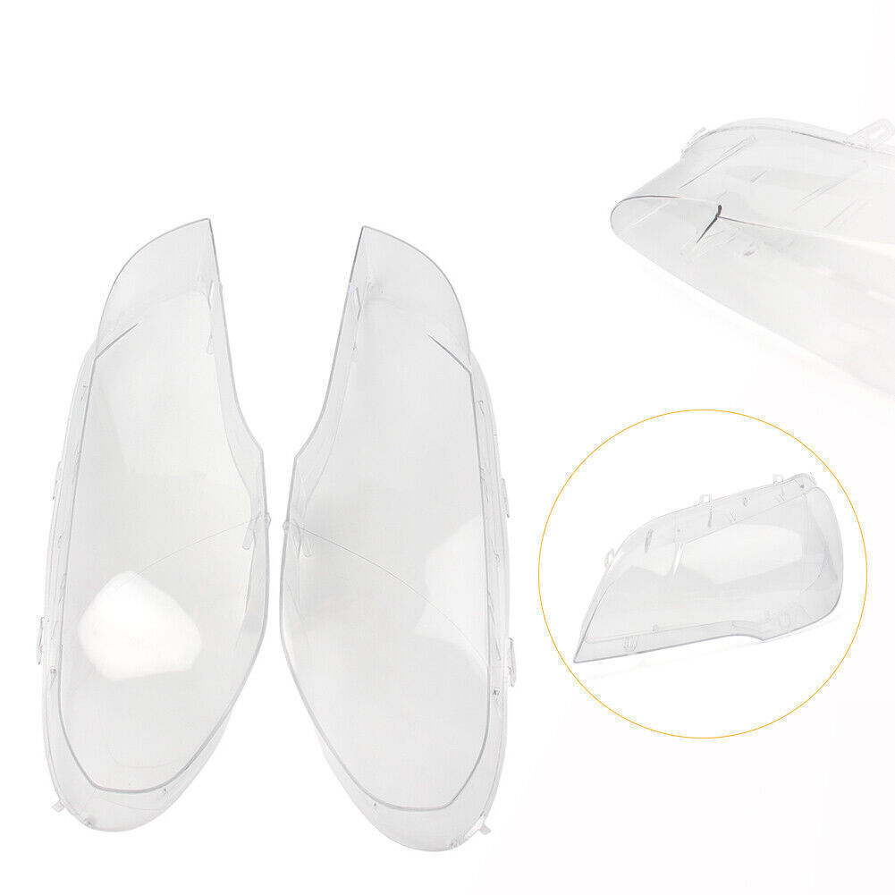 Front Left Right Headlights Covers Lens Replacement Fit BMW X5 E70 2007