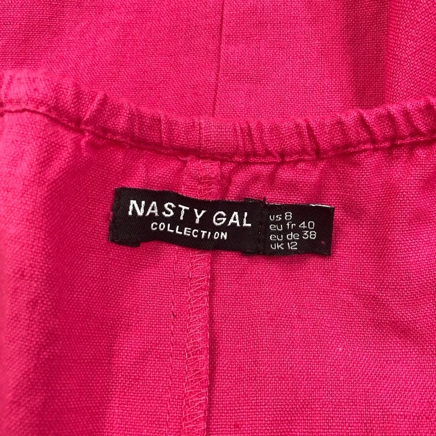 Nasty Gal платье женщин 8 США 12 Великобритании розовый с ремешками ярусный макси льняной смеси Beach - Изображение 3 из 4