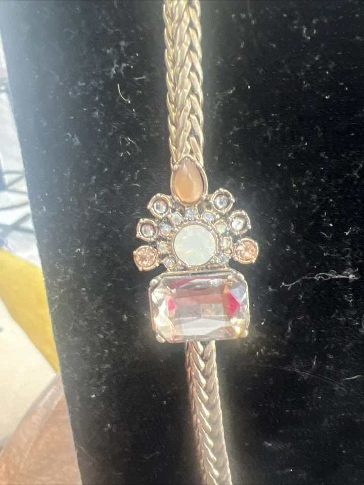 COLLAR ANN TAYLOR LOFT PLATA ESTRÁS CRISTAL Foto 2 de 4