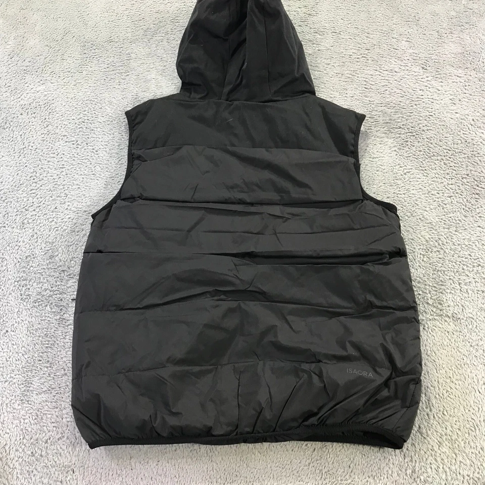 Isaora Chaqueta Para Hombres Pequeño Chaleco Lech Cremallera Completa Sudadera con Capucha Abrigo Negro Informal Adulto a4323 Foto 4 de 4