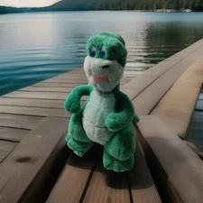 Vintage 80s Plush Toy Denver The Last Dinosaur Green Dino 1988 Global Toys Stuff