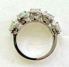 HSN Colleen Lopez 14K Gold Plated Sterling Green Spinel & White Topaz Ring Size7 — photo 4