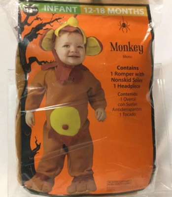 Monkey Dress Up Play Outfit 12 to 18 Months 2 Piece Outfit Warm Fun Dress Up