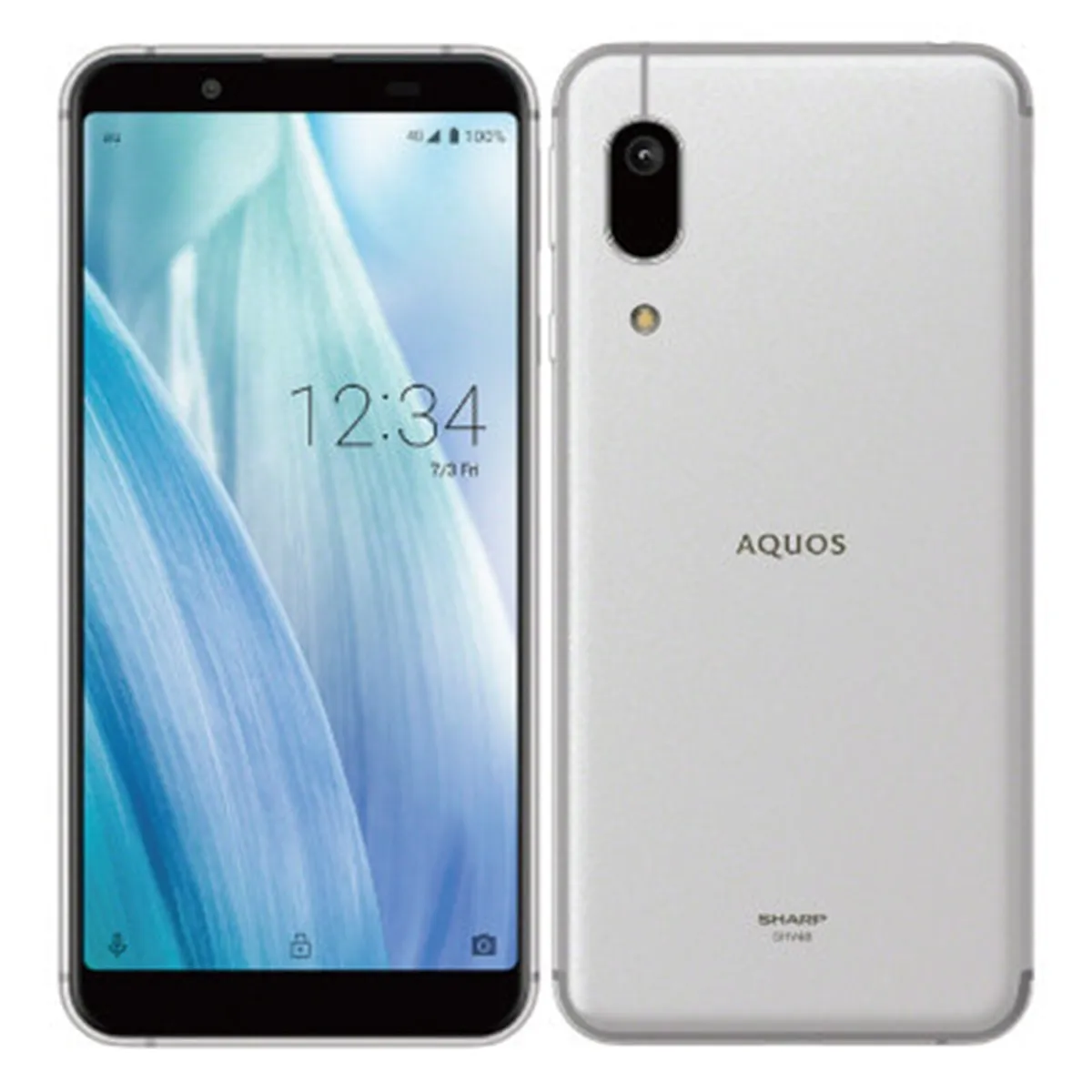 au SHARP AQUOS sense3 basic SHV48 Silver Smartphone Android Unlocked