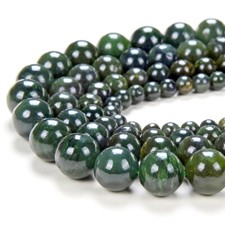 Canadian Nephrite Jade Round 3MM 4MM 5MM 6MM 7MM 8MM 9MM 10MM Beads D148 D149 