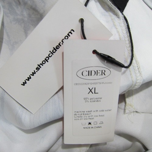 Cider Ivory & Black Floral Print Wide Leg High Waist Pants size XL New! - Picture 11 of 11