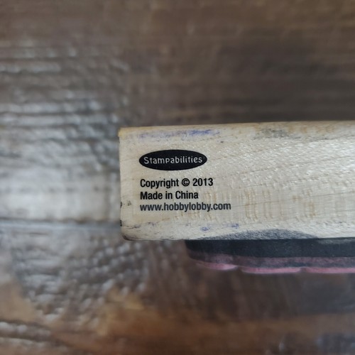 Stampabilities Ellis Elephant Rubber Stamp 2013 Baby Cute Wooden Mount 746248-GR - Picture 3 of 4